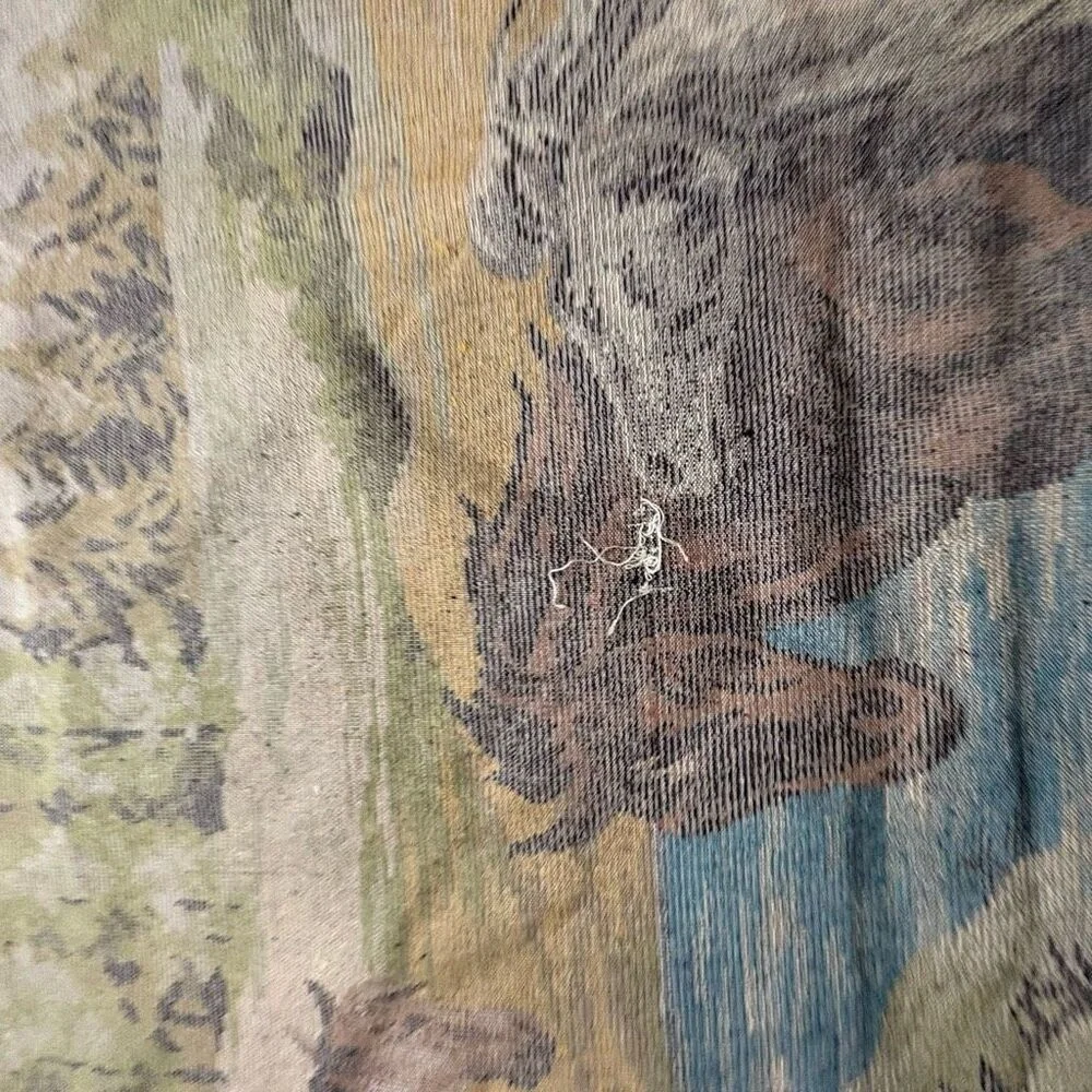 Vintage Wild Horses Wall Hanging Tapestry Rug‎ 1970s 70x 49 Landscape